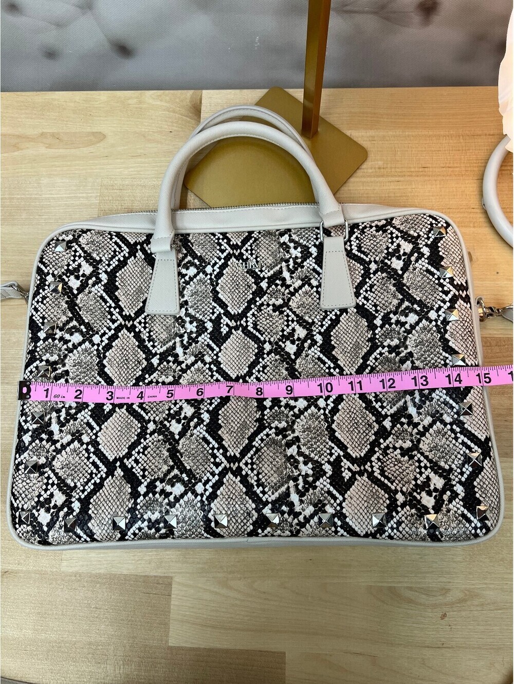 Snake print, NEW White house Black Market computer bag - Picture 7 of 9
